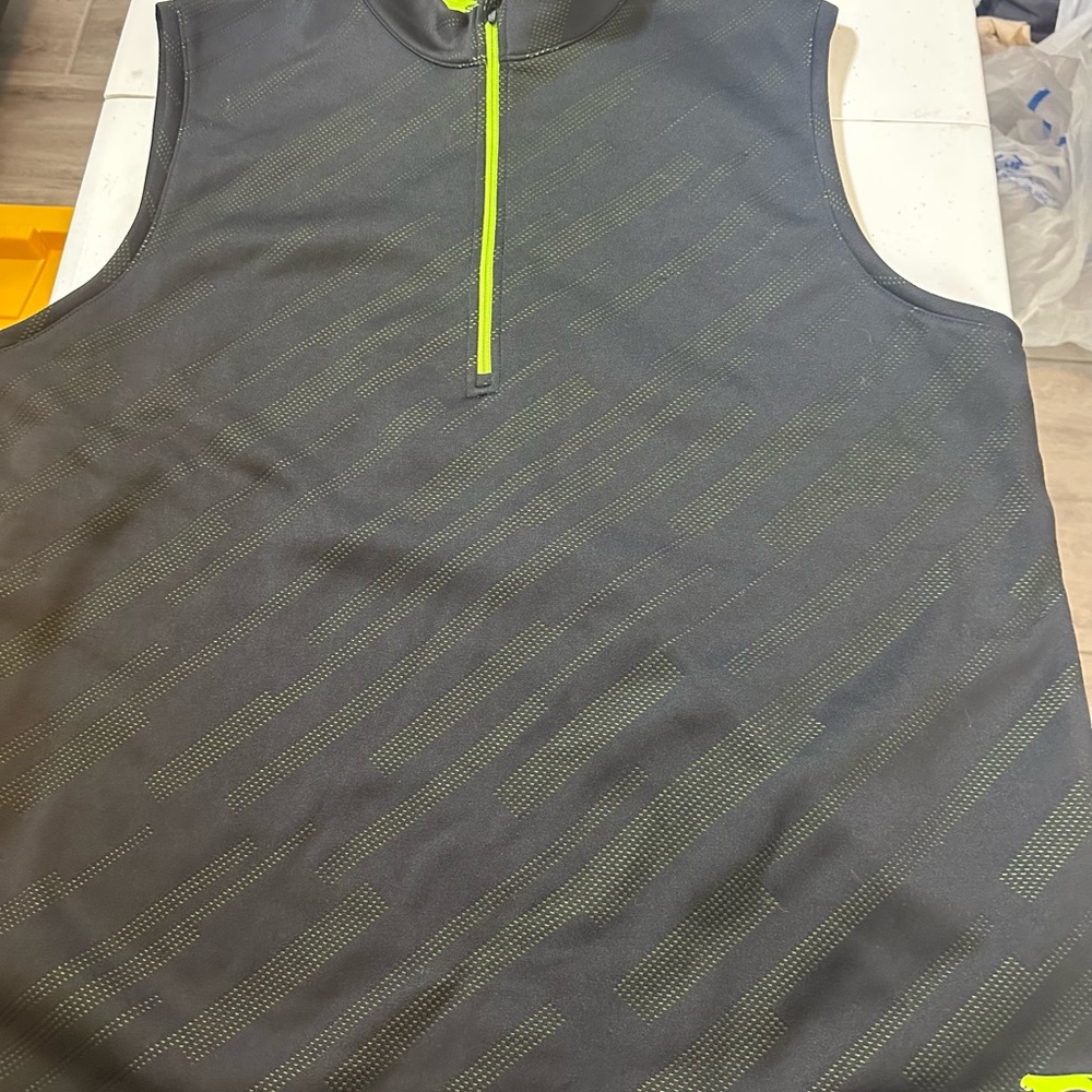 Slazenger Gray Sleeveless Athletic gold vest with Neon Accents